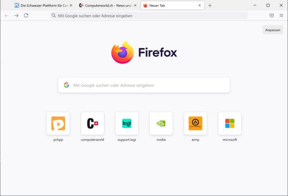 Screenshot Firefox ohne Fläche zum Ziehen