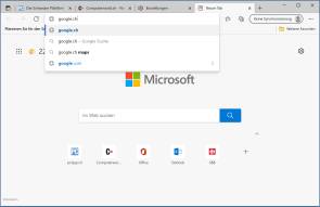 Screenshot MS Edge mit geöffneter Adresszeile 