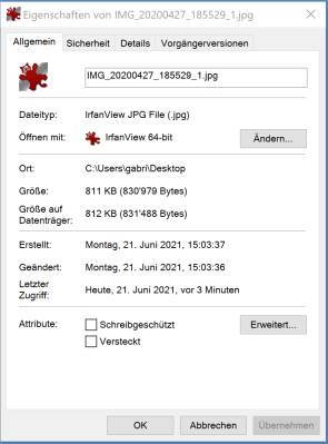 Screenshot Dateieigenschaften