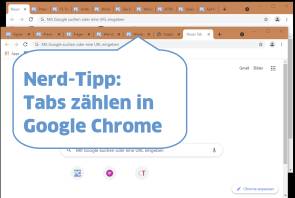 Screenshot zwei Chrome-Fenster mit mehreren Tabs 