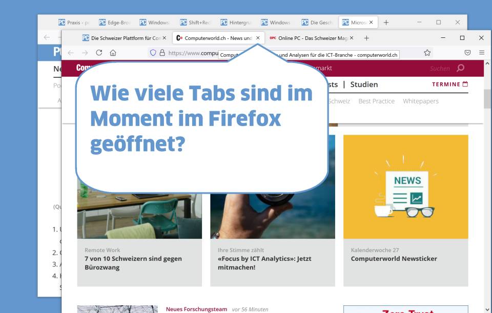 Firefox: Wie viele Tabs sind geöffnet? - pctipp.ch