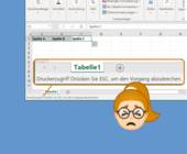 Screenshot mit Druckerzugriff-Meldung in Excel und genervtem Emoji