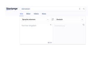 Startpage-Webseite 