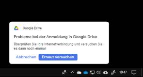 Screenshot Pop-up unten rechts