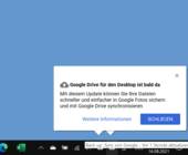 Screenshot der lästigen Google-Drive-Meldung