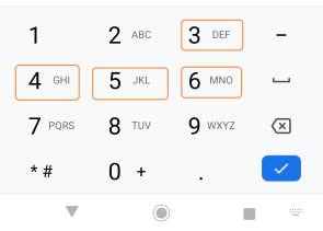 Screenshot Smartphone-Ziffernblock