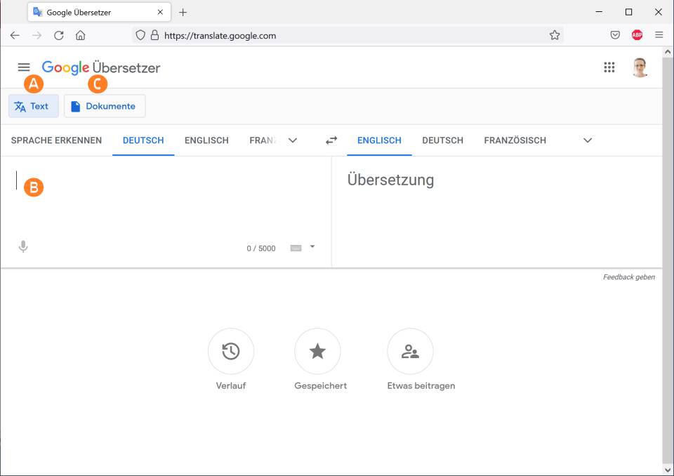 Ganze Webseite mit Google Translate übersetzen pctipp.ch