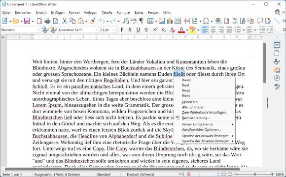 Screenshot LibreOffice Writer