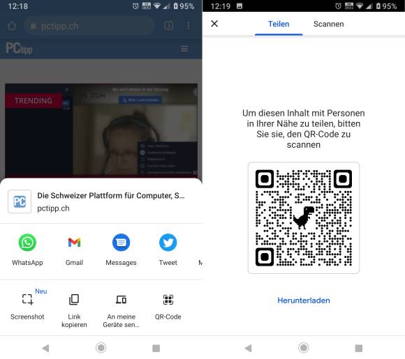 Screenshots QR-Code in Chrome