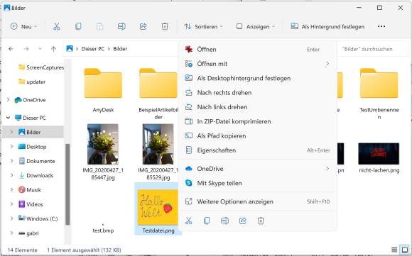 Screenshot Explorer-Fenster