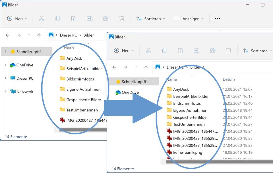 Windows 11 Kompakte OrdnerAnsicht im DateiExplorer aktivieren
