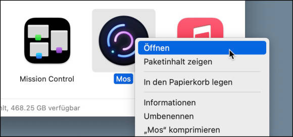 Damit wird die Anwendung garantiert geöffnet