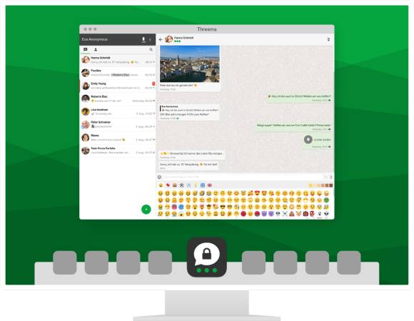 Screenshot der Threema-Desktop-App 