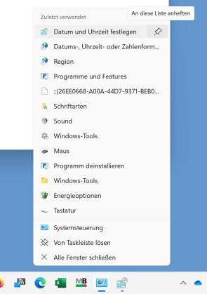 Screenshot Anheften an Taskleiste