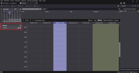 Screenshot des Thunderbird-Kalenders 