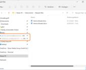 Explorer mit zwei angehefteten Google-Drive-Laufwerken