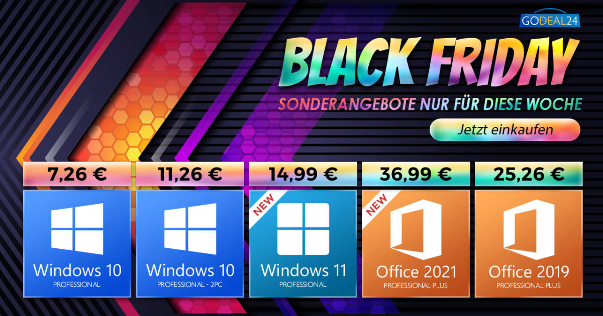 Die besten Black FridayAngebote Windows 10 nur 7€ pctipp.ch