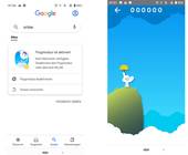 Screenshots Google-App und Start des Spiels