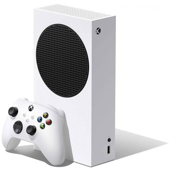 Eine Xbox Series S und der zugehörige Controller 