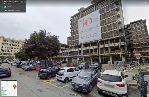 Google-Streetview-Bild der italienischen Wettbewerbsbehörde AGCM in Rom 