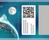 Briefmarke mit Crypto-Code