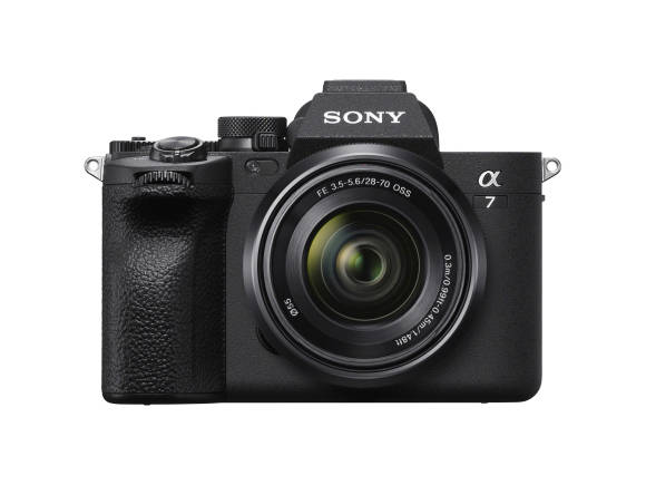 Sony Alpha 7 IV Frontansicht mit Objektiv 