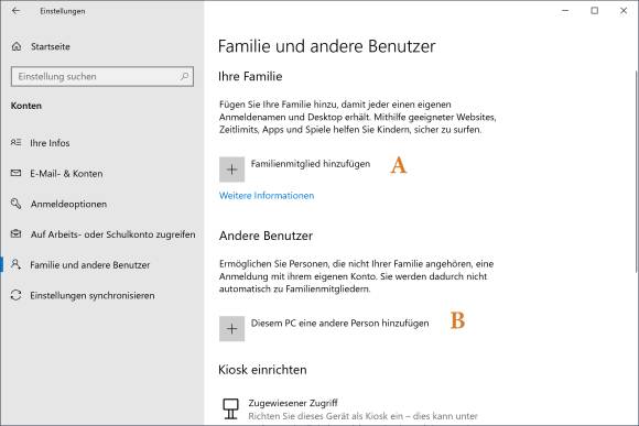 Familienmitglieder hinzufügen