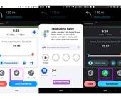 Screenshots aus der Waze-App