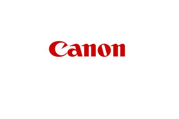 Rotes Canon-Logo auf weissem Hintergund 
