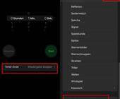 Screenshots aus der Uhr-App