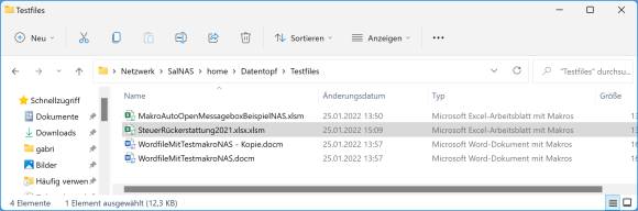 Screenshot die Datei im Explorer mit tatsächlicher Datei-Endung xlsm