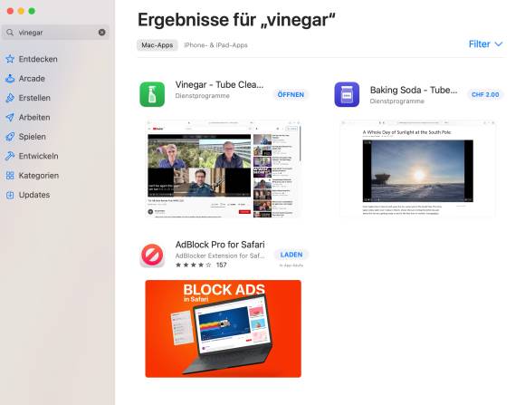 Vinegar App im App Store 