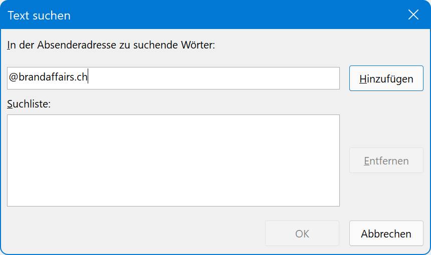 Outlook Alle Mails von bestimmter Domain verschieben pctipp.ch