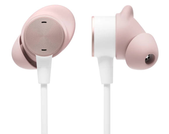 Nahaufnahme Zone Wired Earbuds in rosa