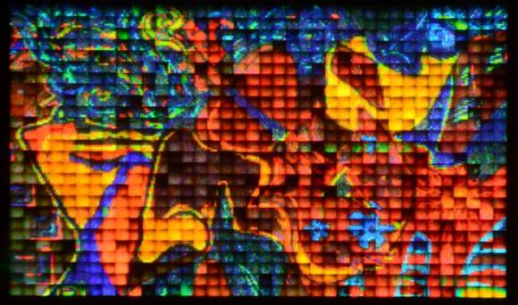 Abstraktes Miniaturbild mit vielen Farben