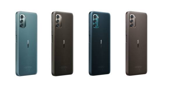 Die neuen Nokia-Geräte in Eisblau, Schwarz und Dunkelblau 