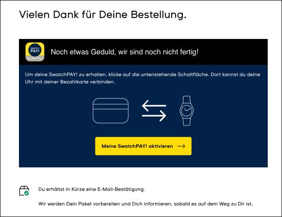 Der Screenshot zeigt den erfolgreichen Kauf; jetzt wird der nächste Schritt angezeigt, die Autorisierung