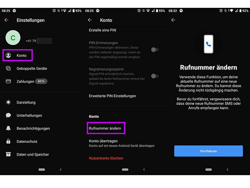 Telefonnummer im SignalKonto ändern so gehts pctipp.ch