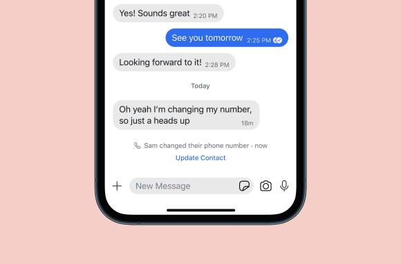 Der Signal-Messenger informiert den Chat-Kontakt, dass die Nummer geändert hat 