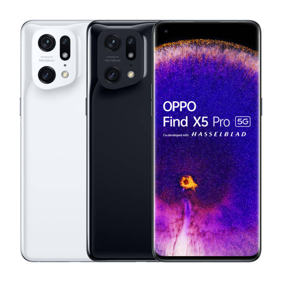 Das Oppo Find X5 Pro in Weiss und Schwarz 