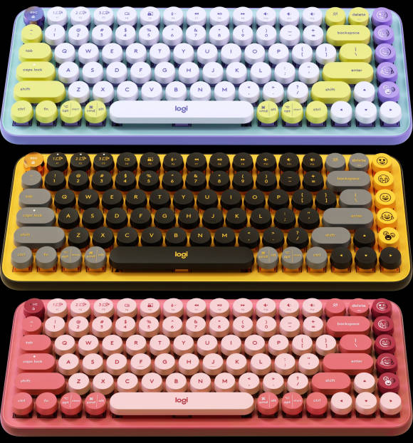 Die drei Farbvarianten der Logi Pop Keys