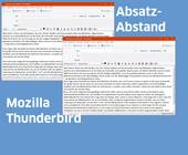 Screenshots Vergleich vorher und nachher: mit Absatzabstand und ohne