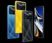Das Poco X4 Pro 5G in Blau, Gelb und Schwarz