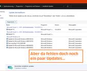 Systemsteuerung zeigt nicht alle Updates