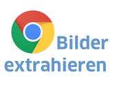 Chrome-Logo und der Text 