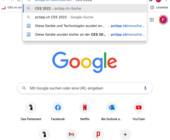 Screenshot einer Adresszeilensuche in Chrome