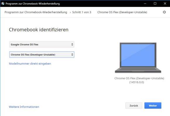 Erweiterung Chrome OS Flex