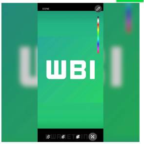 Screenshot Bildbearbeitungsfunktion in WhatsApp 