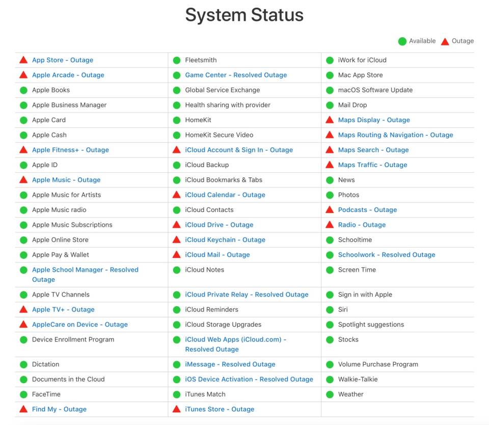 Apple-Dienste mit grossen technischen Problemen - pctipp.ch