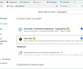 Screenshot Firefox-Add-on-Verwaltung